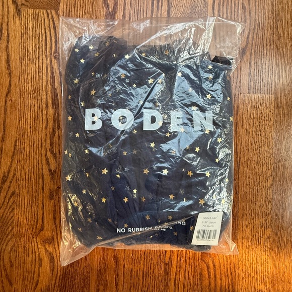 NEW Mini Boden Twirly Tulle Dress College Navy Gold Stars Girls 2-3 Years - Picture 8 of 13